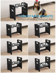 Vantic height-adjustable stand with multiple levels supports growing pets.