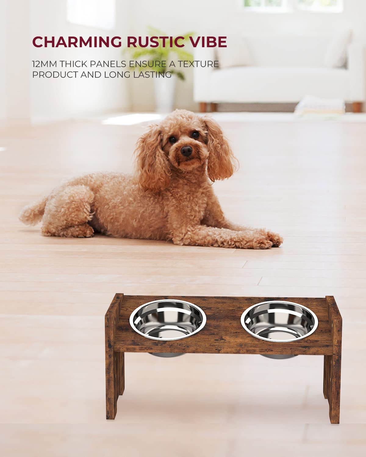 Vantic elevated dog bowls silicone pads stabilize the stand during meals