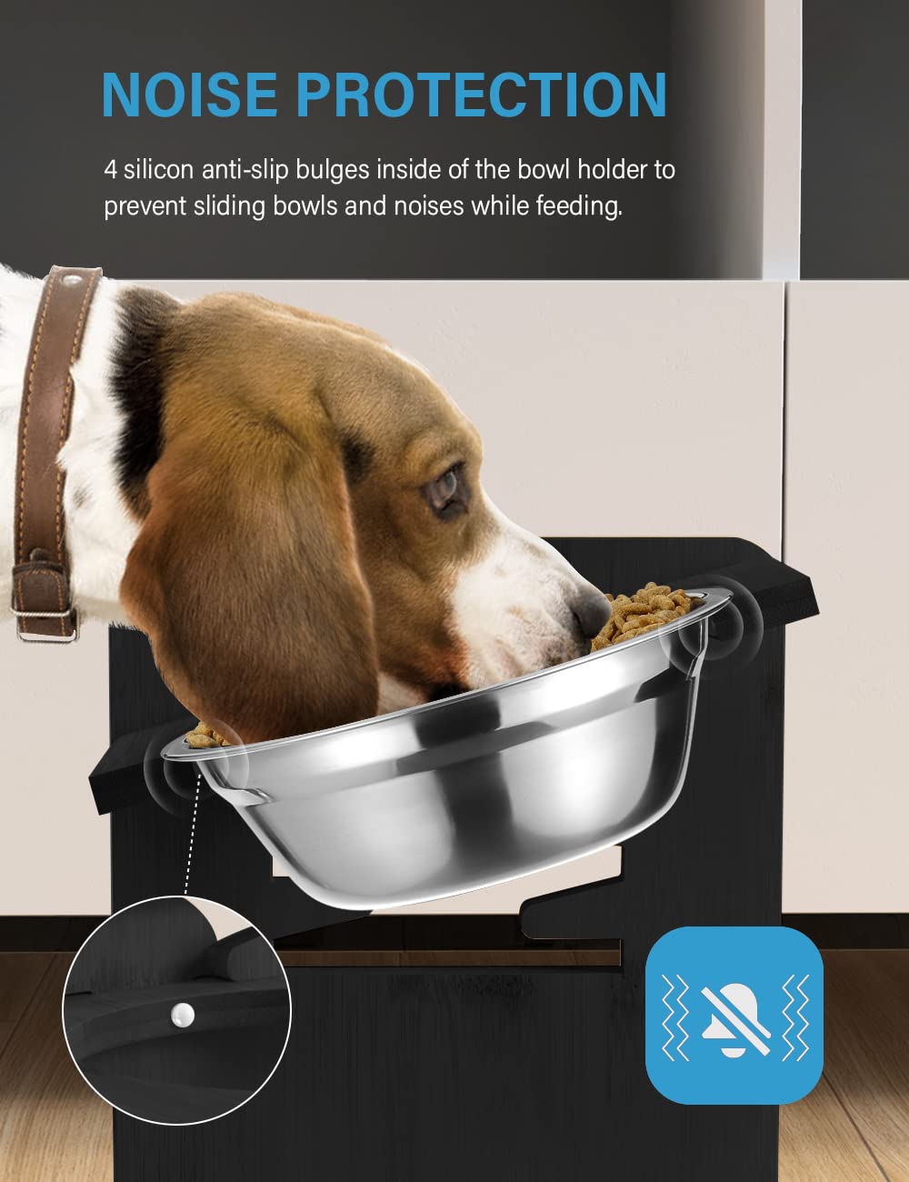 Vantic Elevated Dog Bowls folded-storage view demonstrating compact design