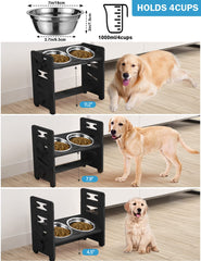 Vantic raised bowls tilted 15 degrees for comfortable feeding posture.