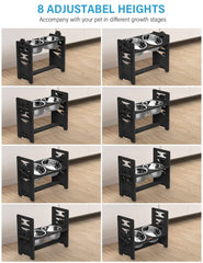Vantic elevated bowls show a 15-degree tilt for comfortable meals.