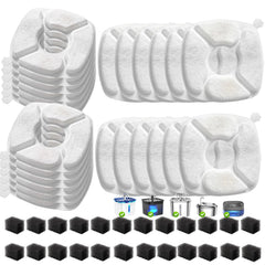 Vanve 48-pcs cat fountain filters and sponges bundle delivers clean water hassle-free.