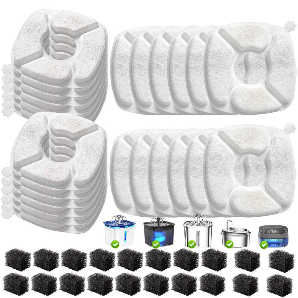 VANVE cat fountain filters kit-assembly demonstrates complete replacement for easy setup.