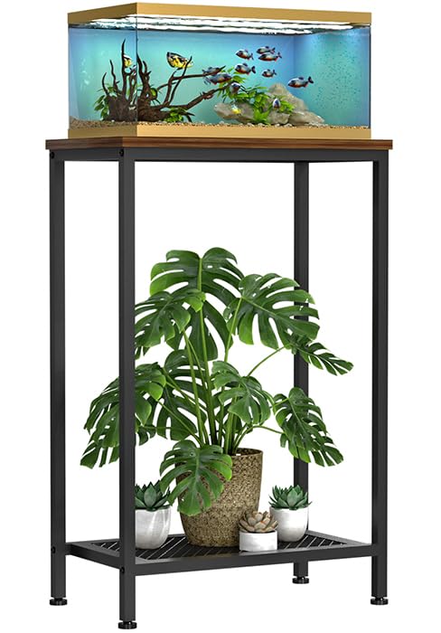 VANVERB 10 gallon fish tank stand front view showing stable dual-tank setup