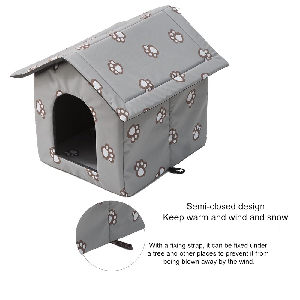 VARMTOR Outdoor Cat House foldable-design enables easy storage after use.