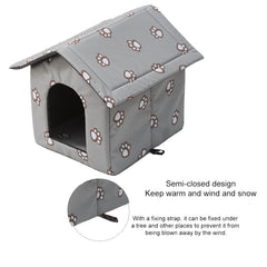 VARMTOR Outdoor Cat House foldable-design enables easy storage after use.