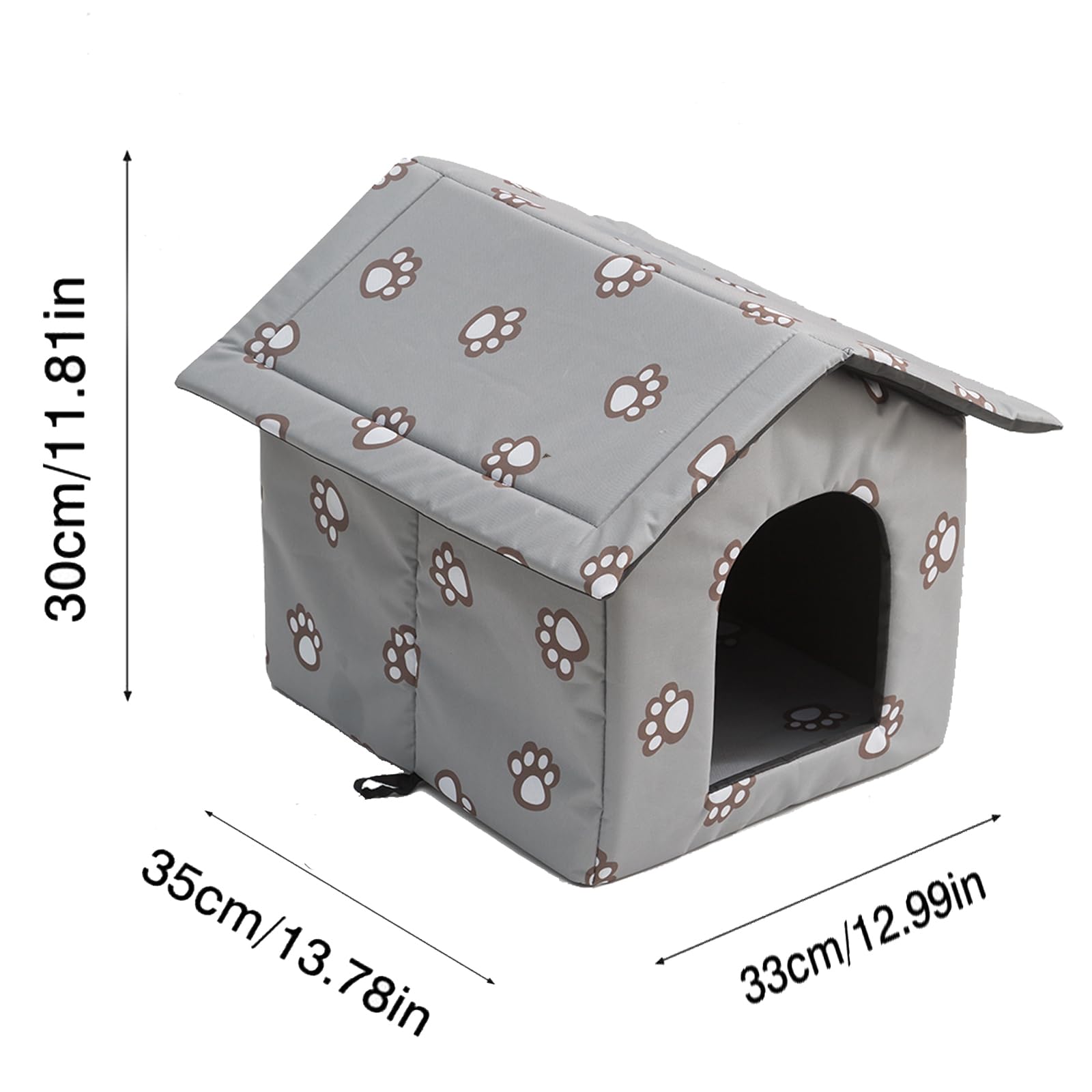 VARMTOR Outdoor Cat House plush-interior delivers warm comfort on cold nights.