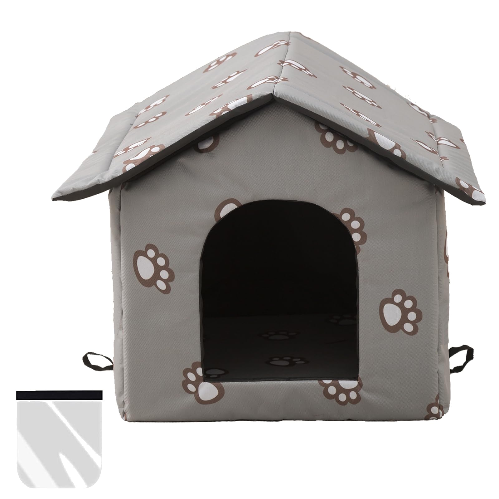 VARMTOR Outdoor Cat House sponge-lining adds cozy padding for naps.