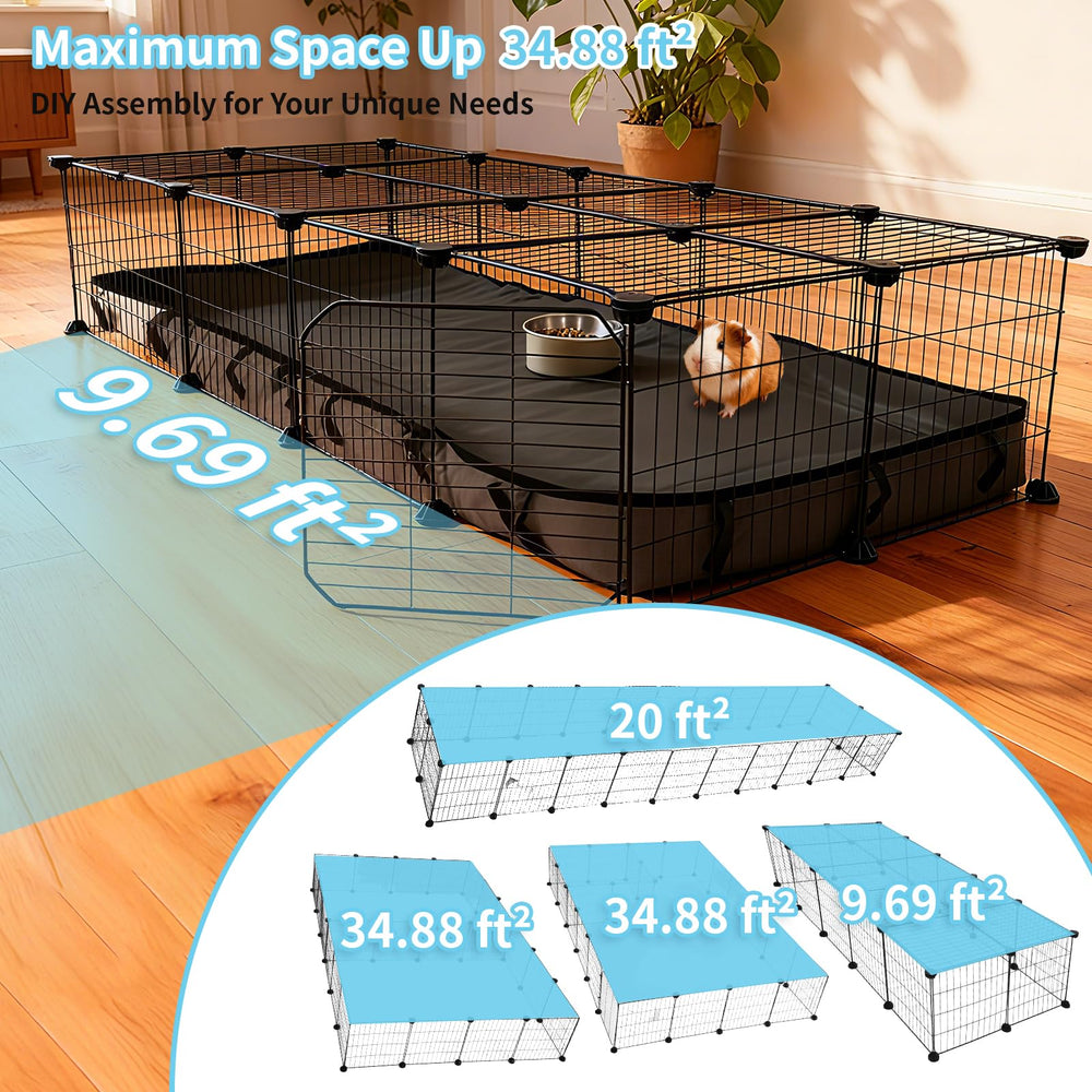 Varrisin guinea pig cage assembly easy-instruction enabling quick setup in about 20 minutes.