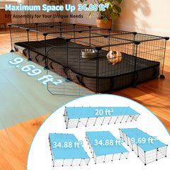 Varrisin guinea pig cage assembly easy-instruction enabling quick setup in about 20 minutes.