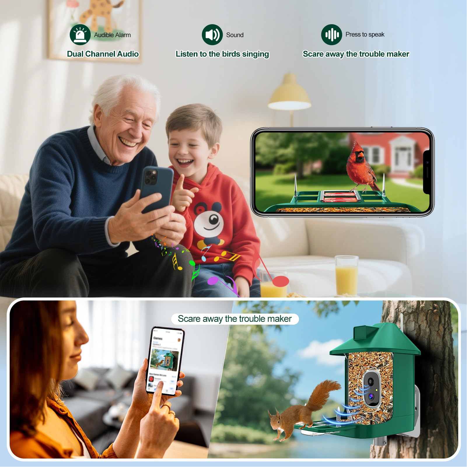 Vatjubi Bird Feeder App Alerts deliver real-time notifications to your phone