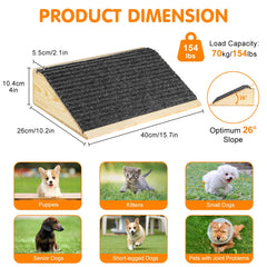 VavoPaw dog ramp with non-slip carpet improves grip on stairs.