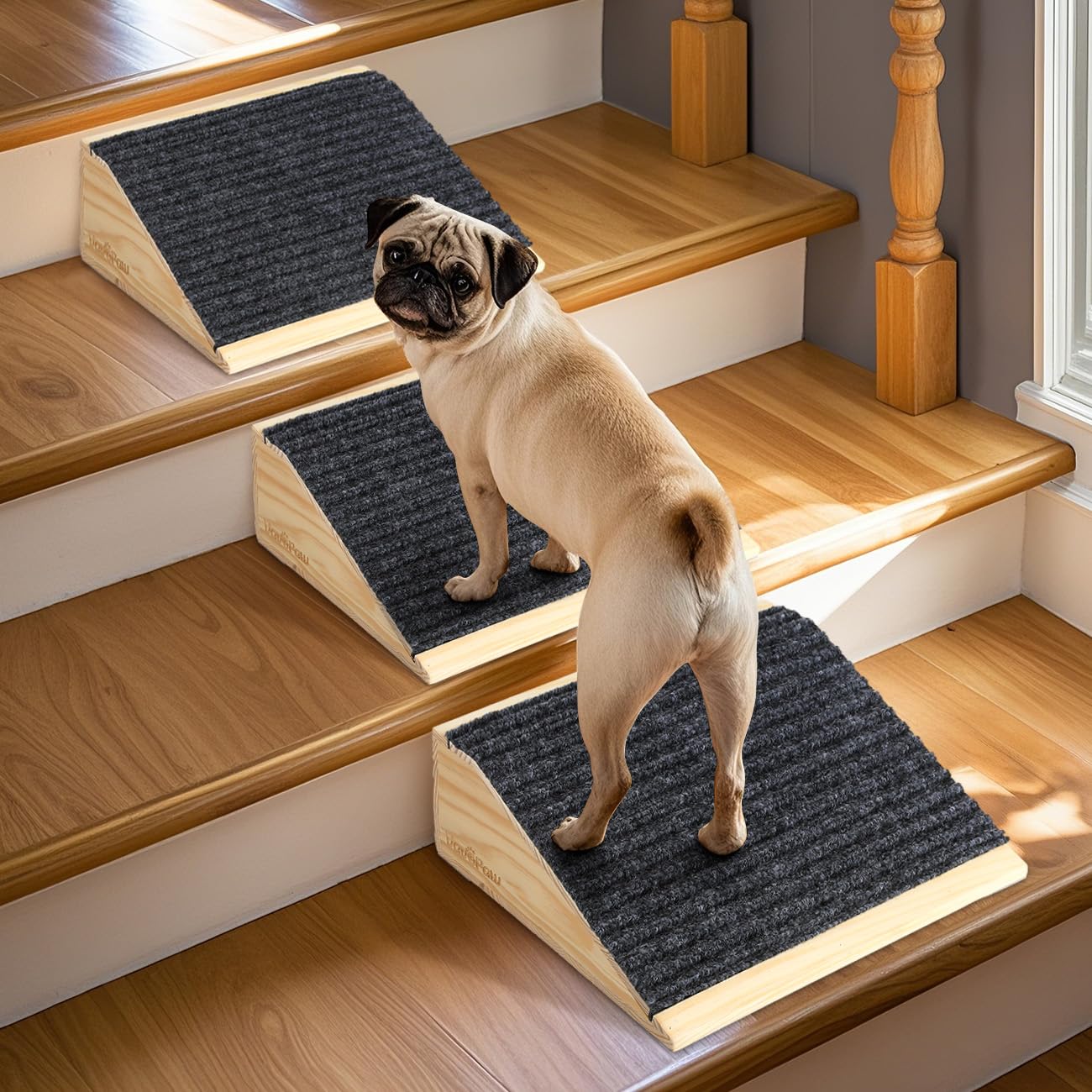 VavoPaw dog ramp sturdy-wood-frame communicates long-lasting support for small pets.