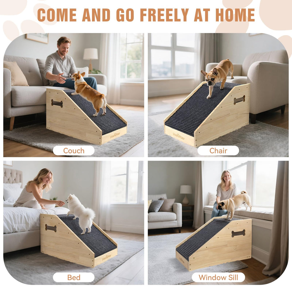 VavoPaw training-with-treats helps pets learn how to use the ramp.