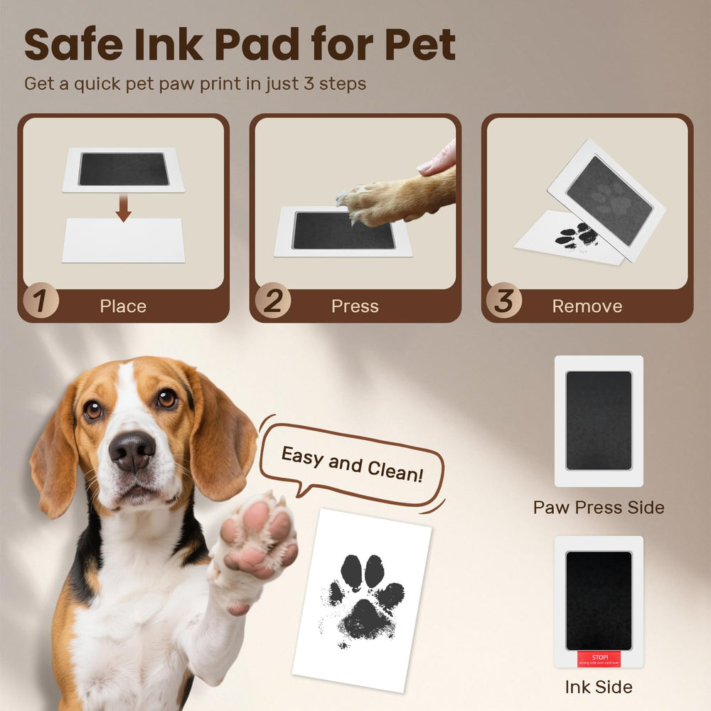 VavoPaw paw print kit captures dog print with gentle inkpad