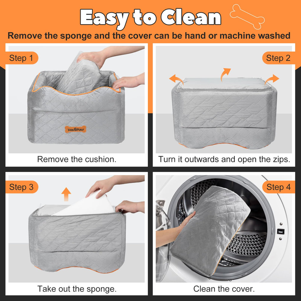 VavoPaw Small Dog Car Seat quick-assembly shows tool-free installation.