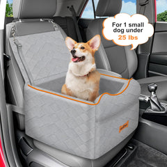 VavoPaw Small Dog Car Seat interior pocket view emphasizes toy storage convenience.