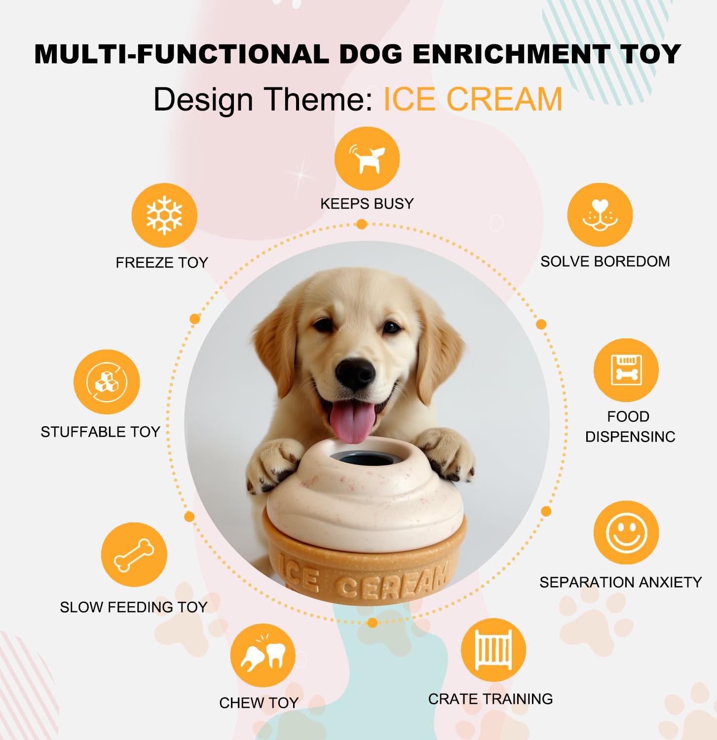Vayugo 3in1 enrichment toy with chew-dispense-freeze supports slow feeding and puzzle solving