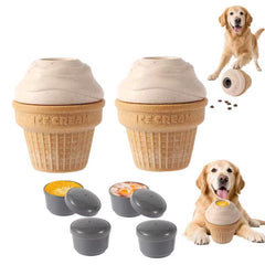 Vayugo dog frozen treat toy in ice-cream shape for engaging, rewarding play