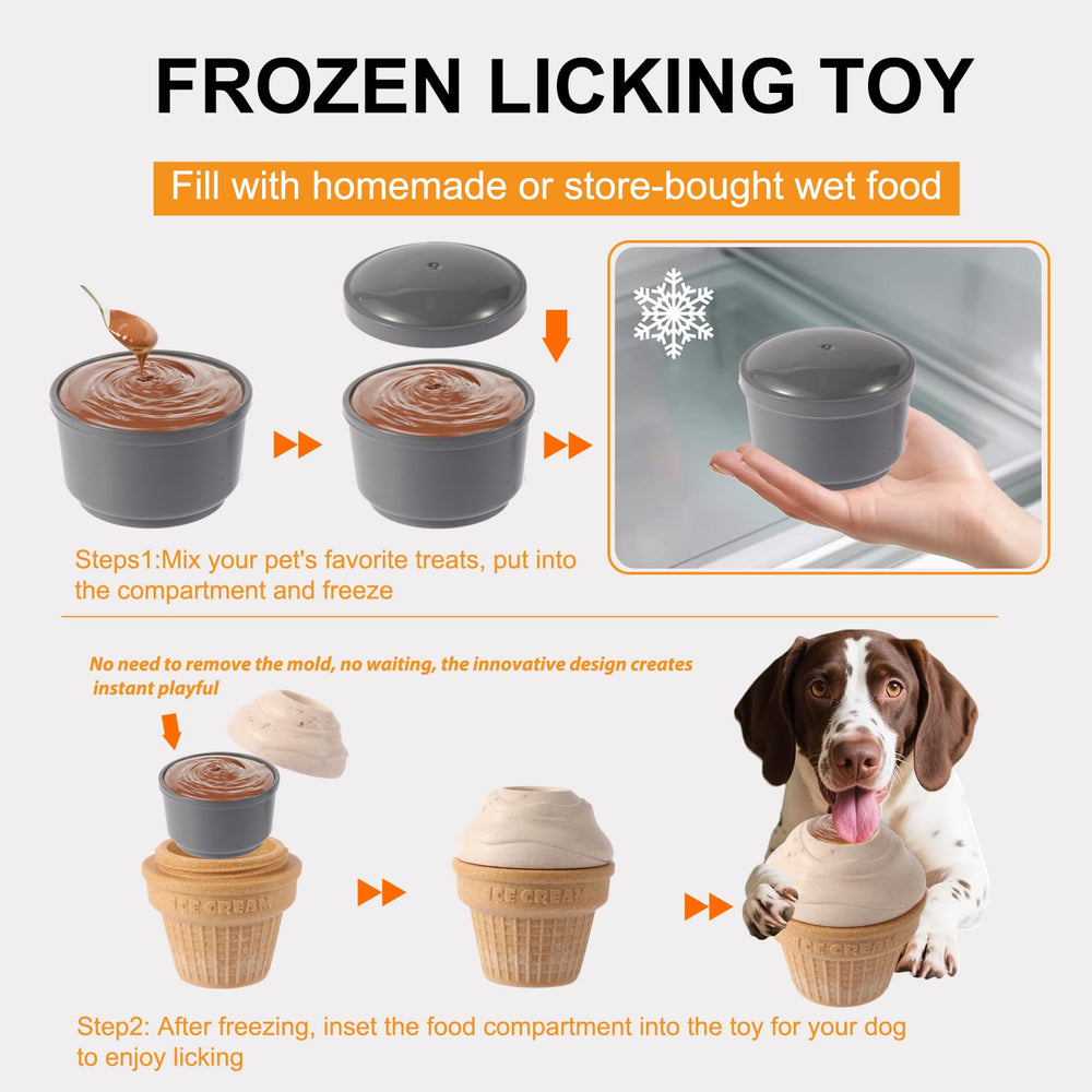 Vayugo brain-stimulation ice-cream puzzle toy for smart, motivated dogs