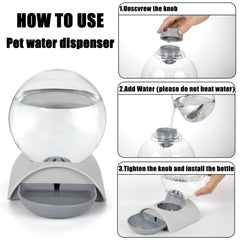 Vayugo Pet Water Dispenser detachable bowl enables quick cleaning.