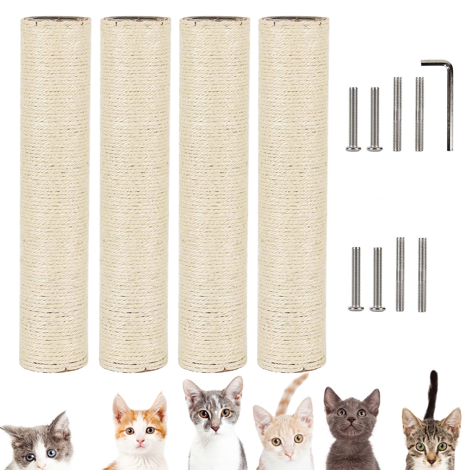 VCEPJH 15.7in refill post with durable sisal rope for indoor scratching
