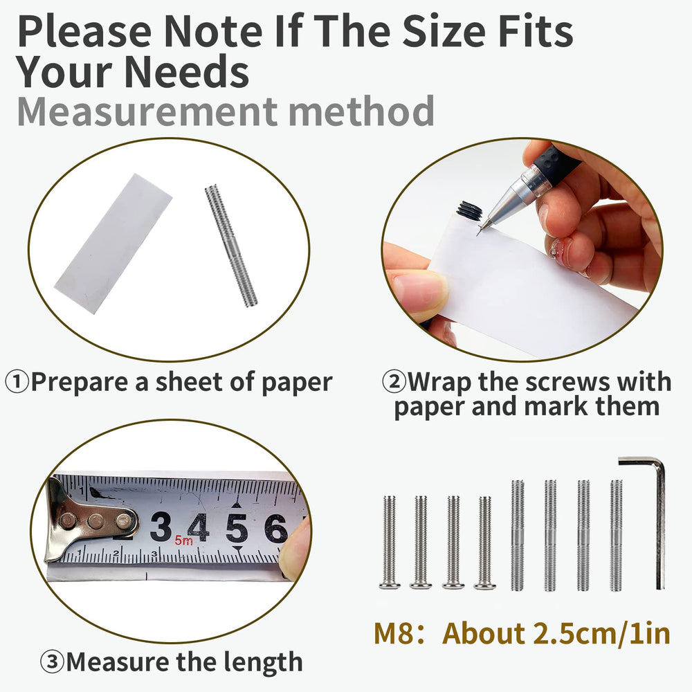 VCEPJH white 15.7in refill post with M8 screws for simple assembly