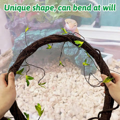 VCEPJH reptile vines greenery wrap demonstrates easy natural-looking habitat enhancement.