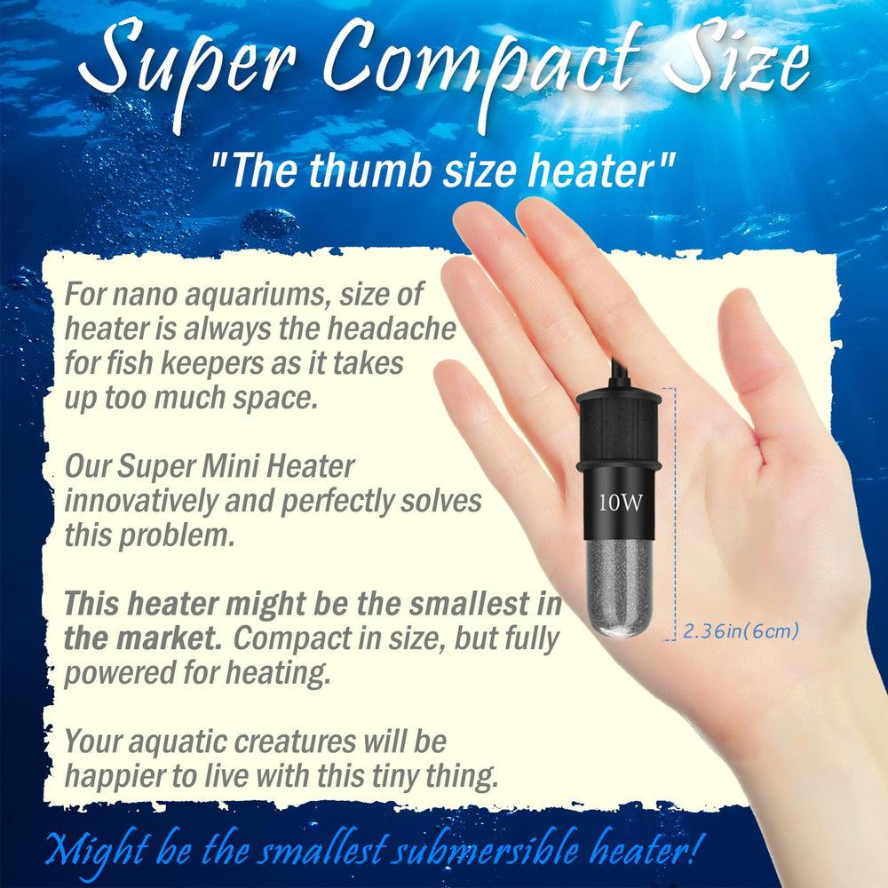 VCRAZE aquarium heater with digital display enables precise temperature control