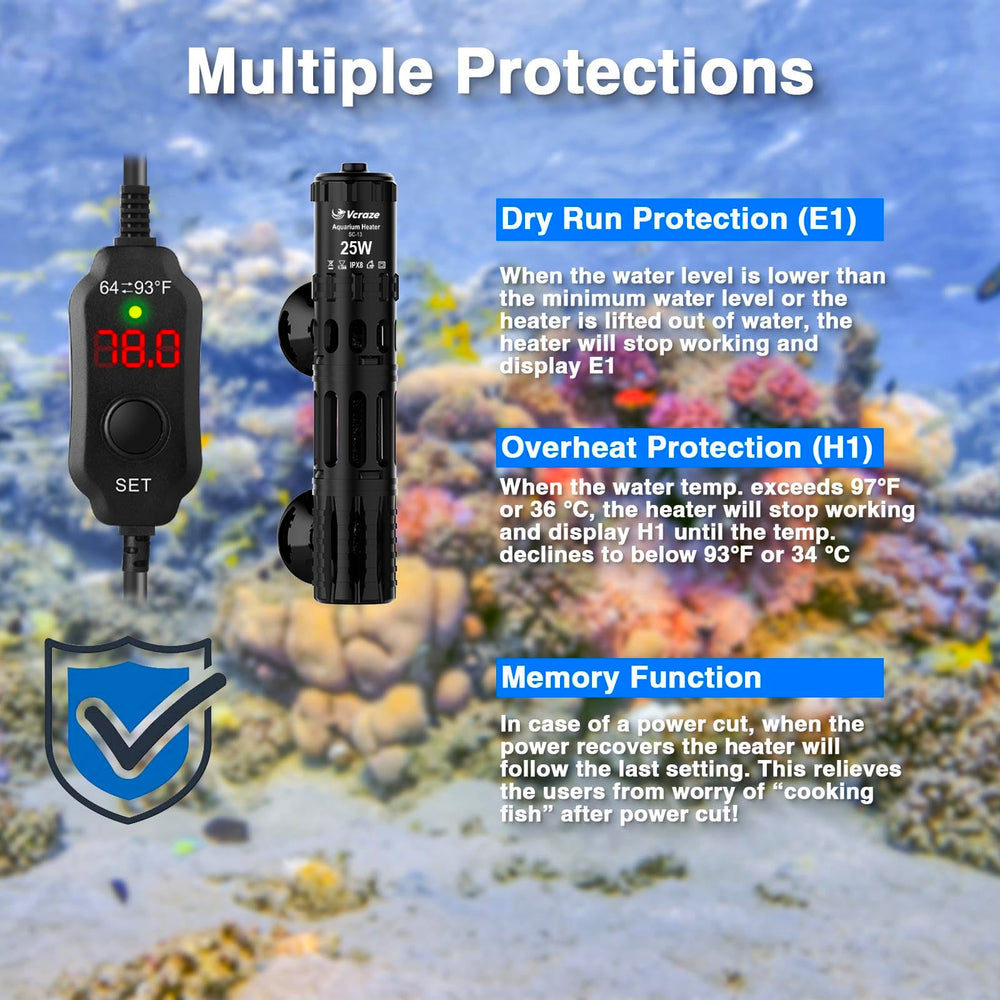 VCRAZE supports freshwater and saltwater aquarium setups.