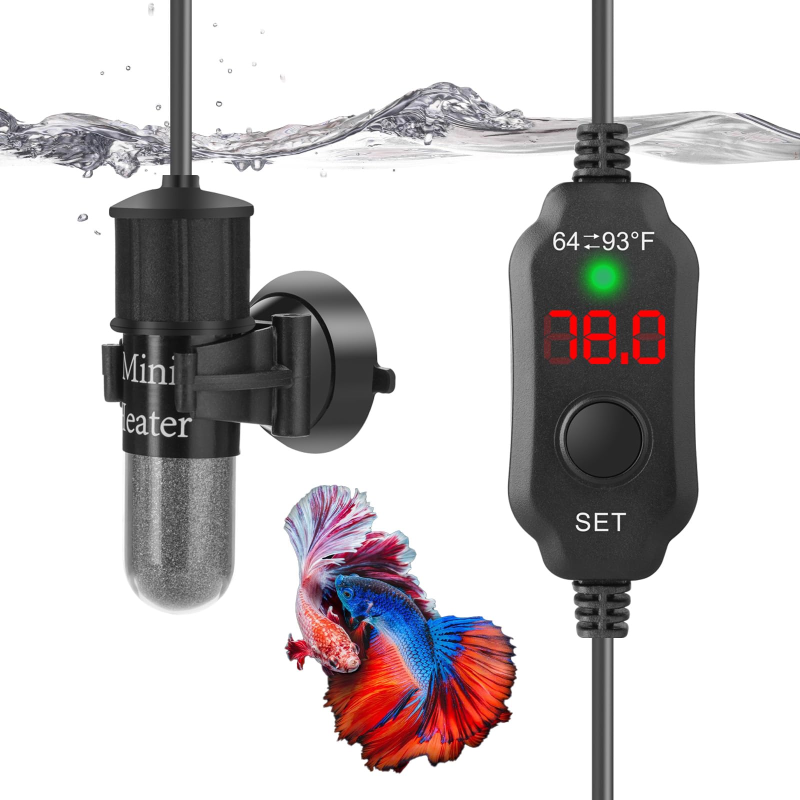VCRAZE mini heater compact size for nano betta tanks