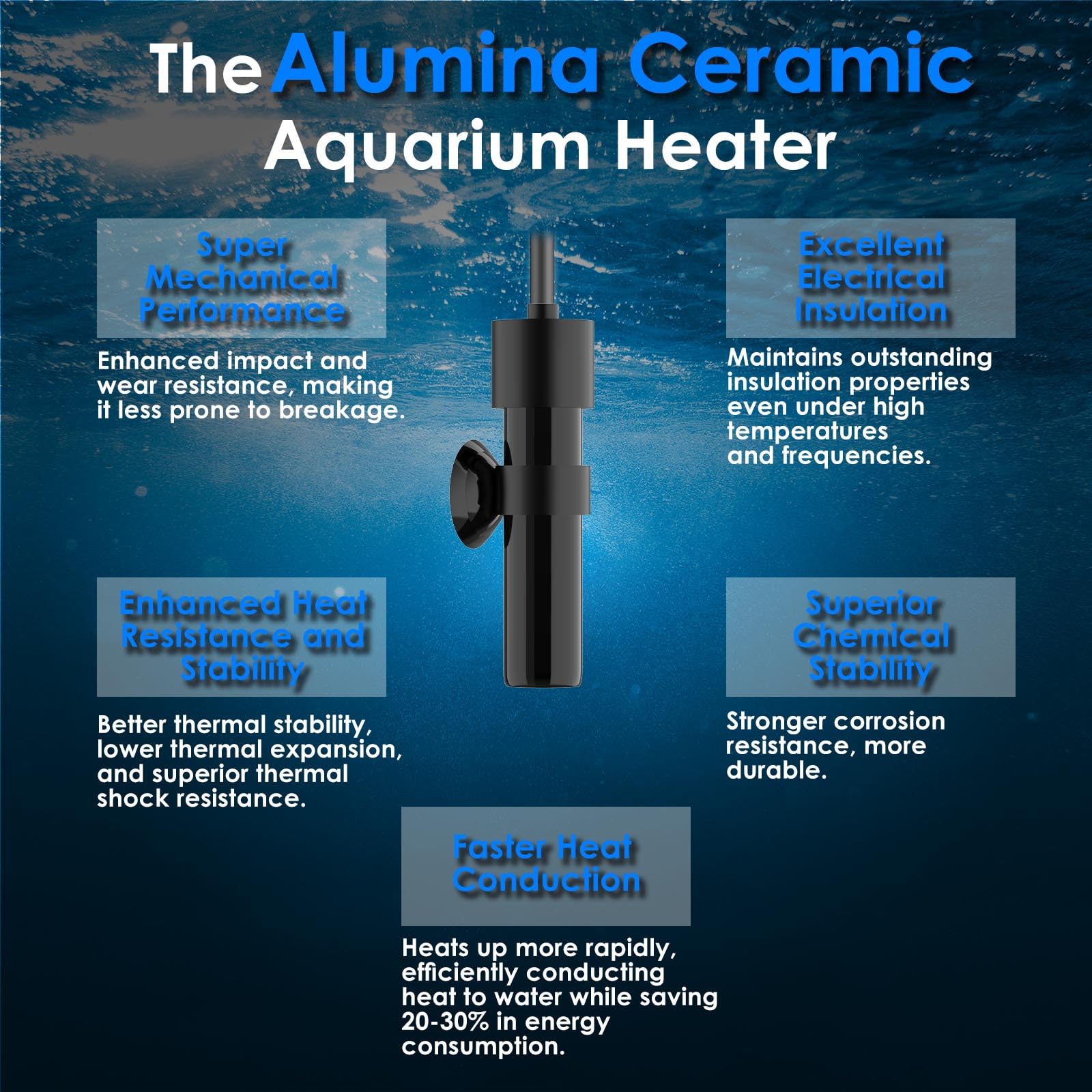 VCRAZE alumina ceramic core delivers durable, energy-efficient warmth for aquatic life