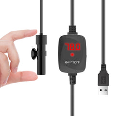 VCRAZE mini heater with digital display maintains precise 1°F control for small tanks