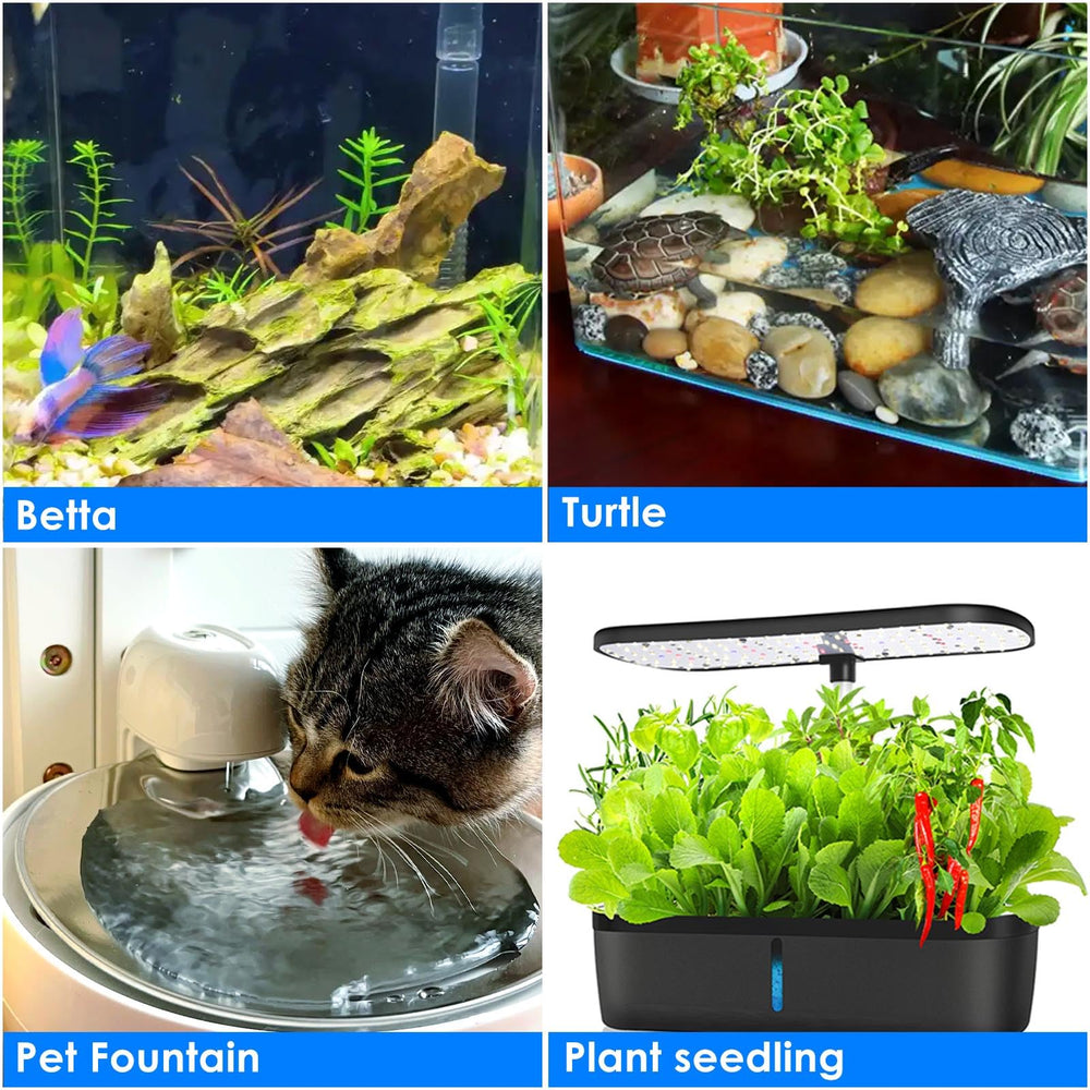 VCRAZE supports tanks up to one gallon, including betta and small turtle setups