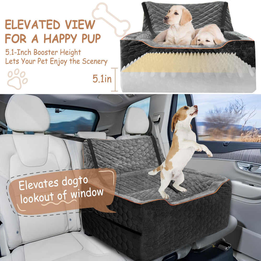 Vdamu booster seat with washable cover simplifies cleaning after trips.