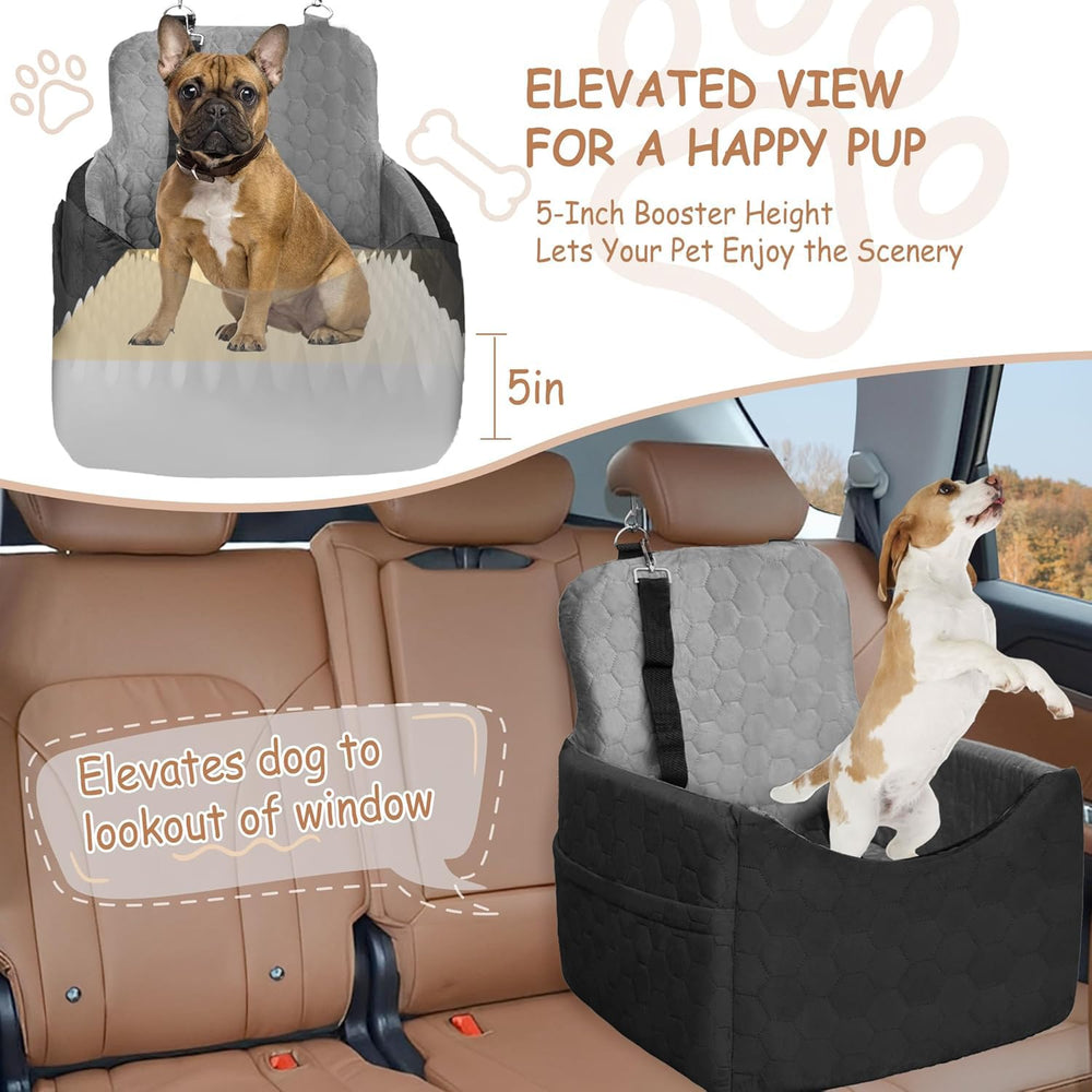 Vdamu dog car seat with removable washable cover for easy cleaning