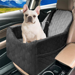 Vdamu dog car seat with crystal velvet fabric for cozy trips
