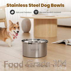 VDTEB anti-slip pads ensure bowl stays put during energetic pets.