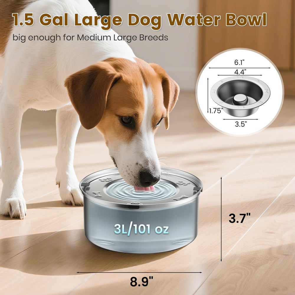 VDTEB dog water bowl large-capacity 5-6l suits multi-pet homes and outings.