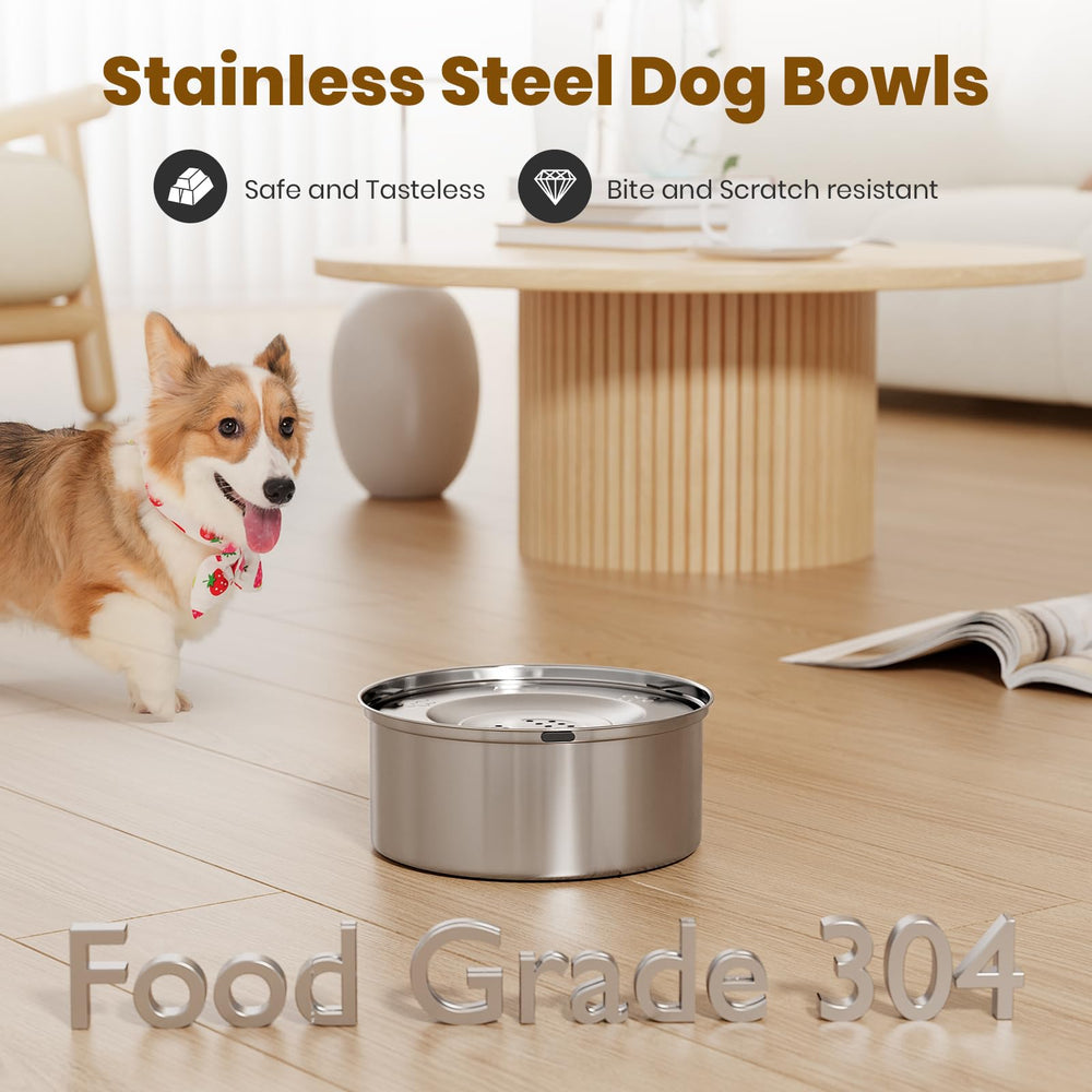 VDTEB dog water bowl slow-drink float encourages steady hydration without drips.
