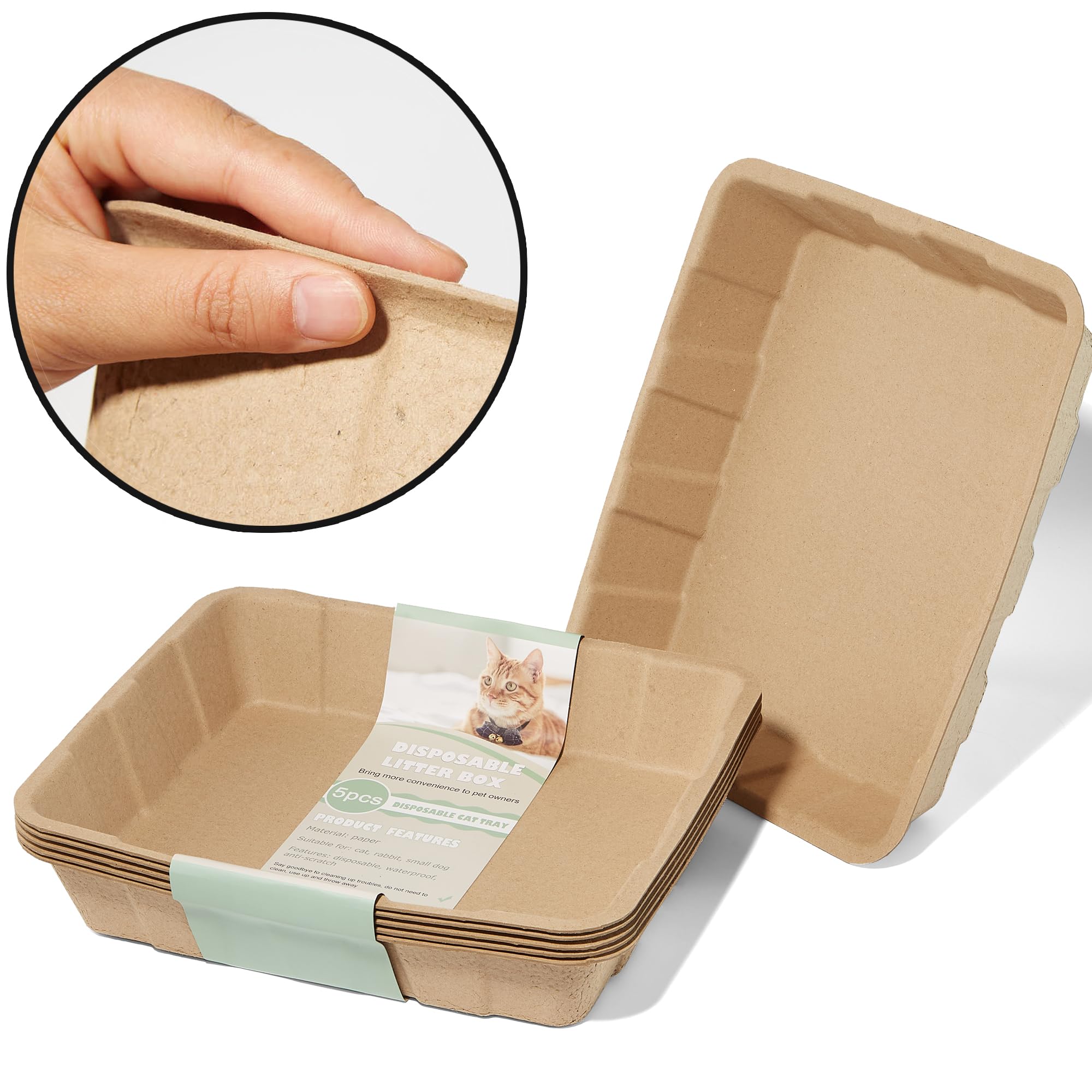 Vealind cat litter box used in vet office or humane society scenarios