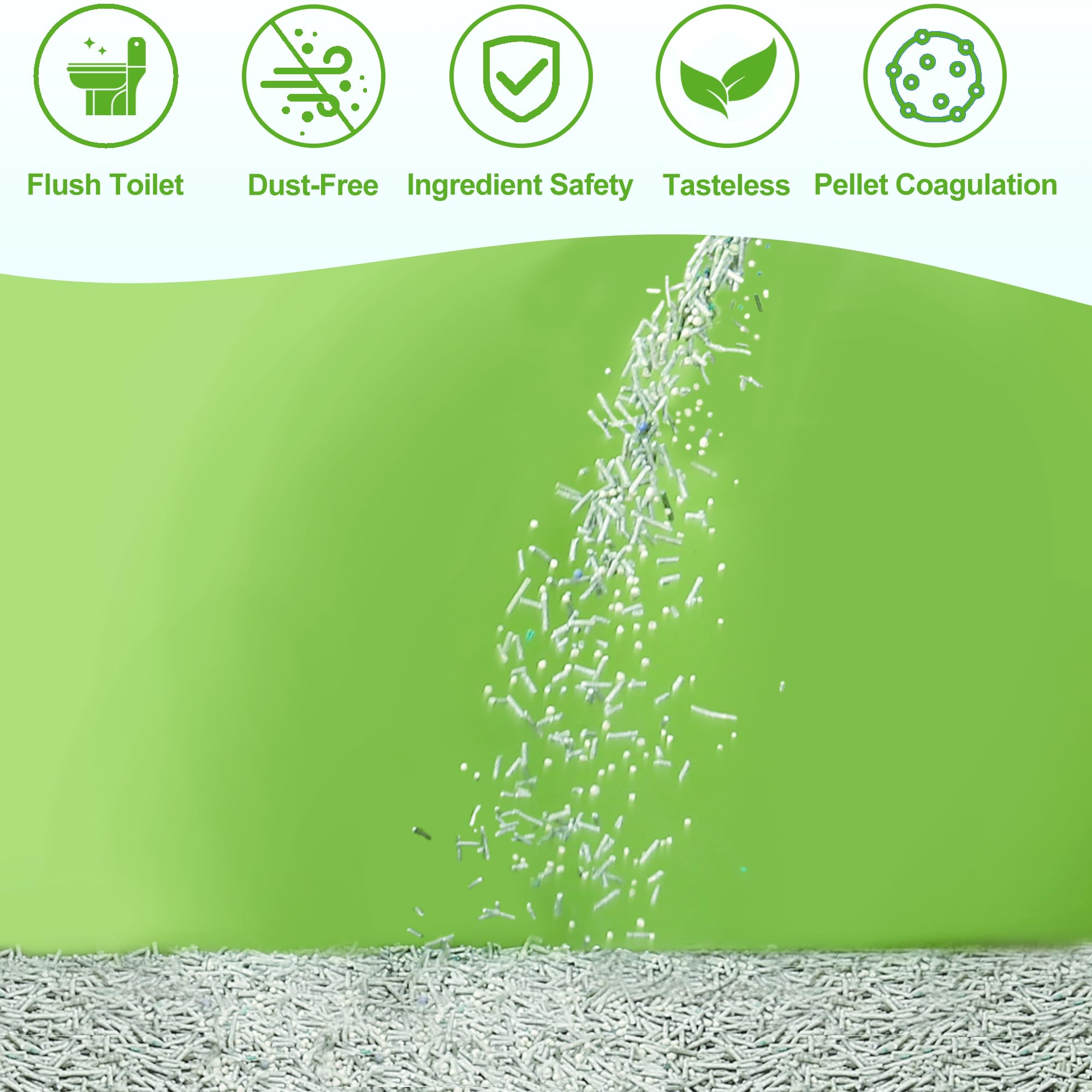 Vealind cat litter cohesive clumps ready to scoop.