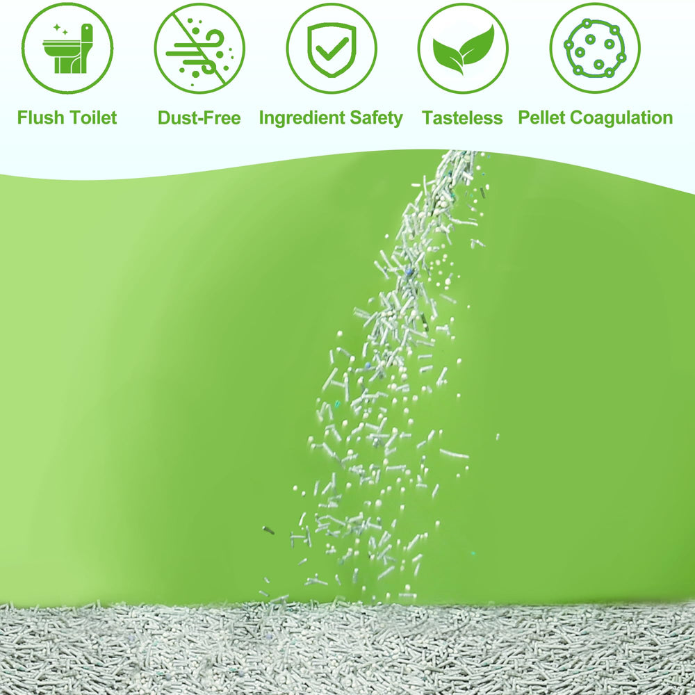 Vealind cat litter cohesive clumps ready to scoop.