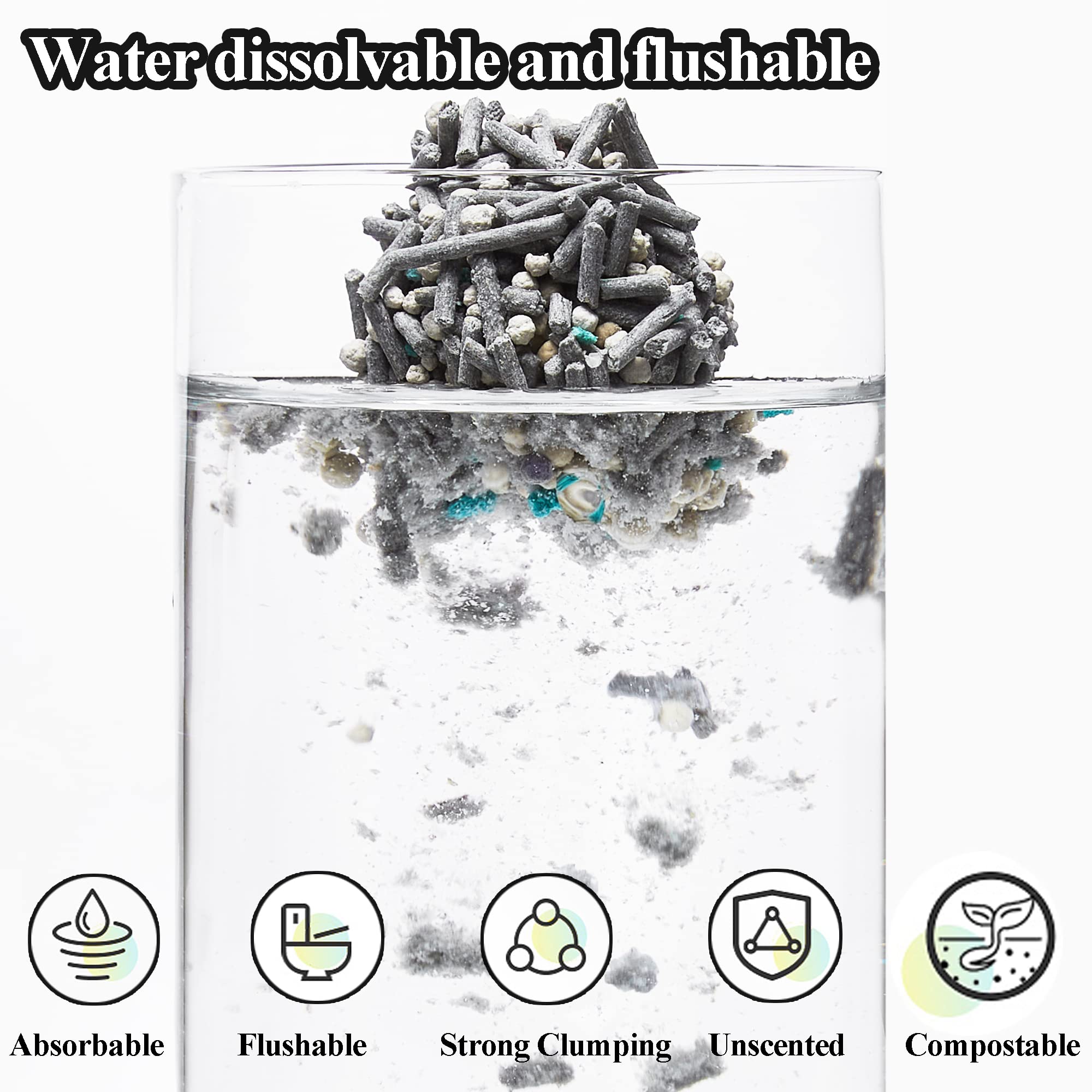 Vealind cat litter dust-free pouring reduces tracking on floors.