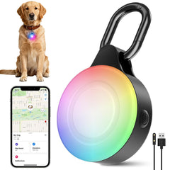Vebiso 2-in-1 GPS Tracker Dog Light front view enhances night visibility