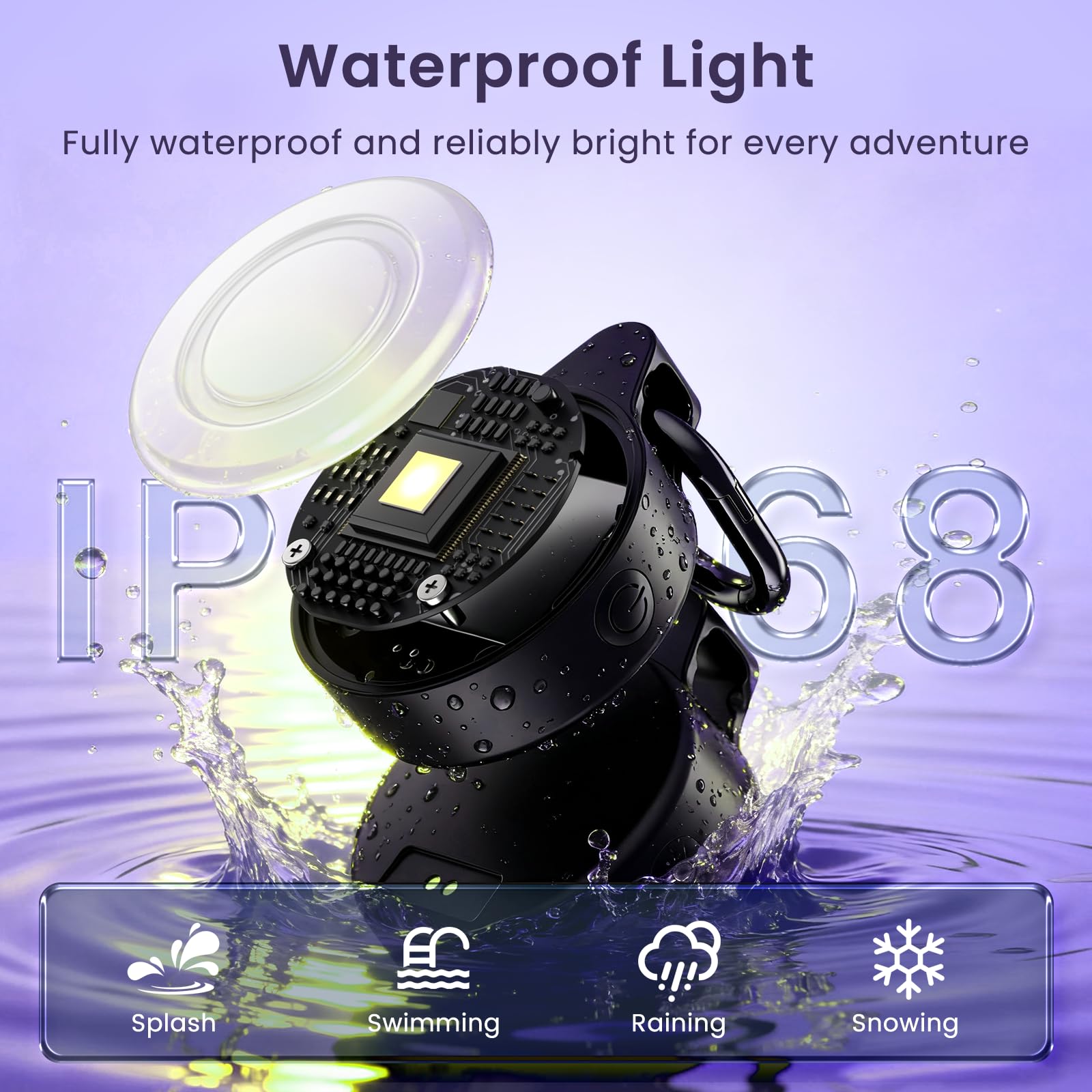 Vebiso 2-in-1 GPS tracker dog light six-mode LED for versatile signaling
