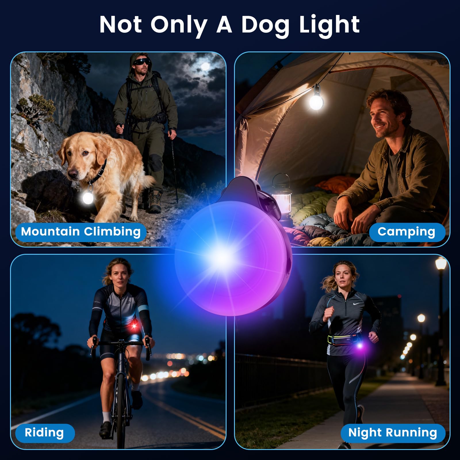 Vebiso 2-in-1 GPS tracker dog light real-time location interface in Find My app