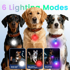 Vebiso 6-modes dog light shows emergency RGB flash for signaling