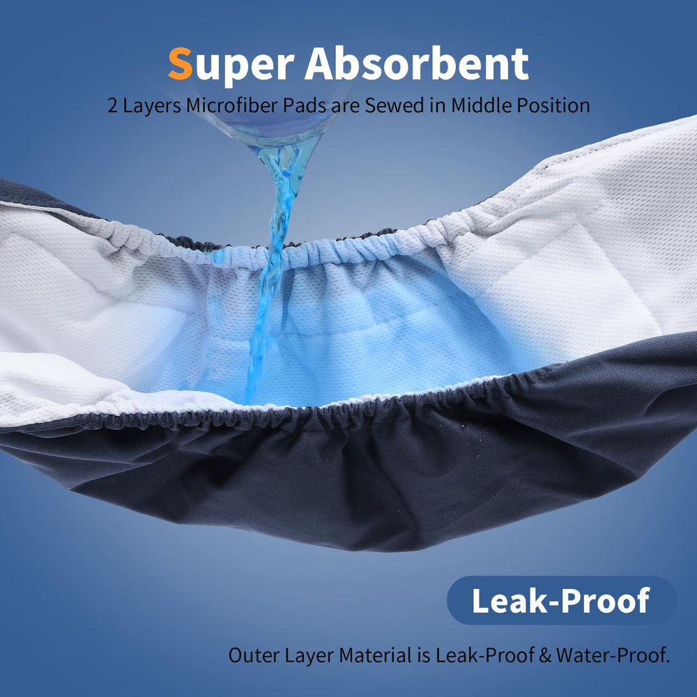 Vecomfy belly band absorb pad close-up highlighting the two-layer microfiber core