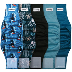 Vecomfy Belly Band floral pattern XL pack with secure fit for large male dogs